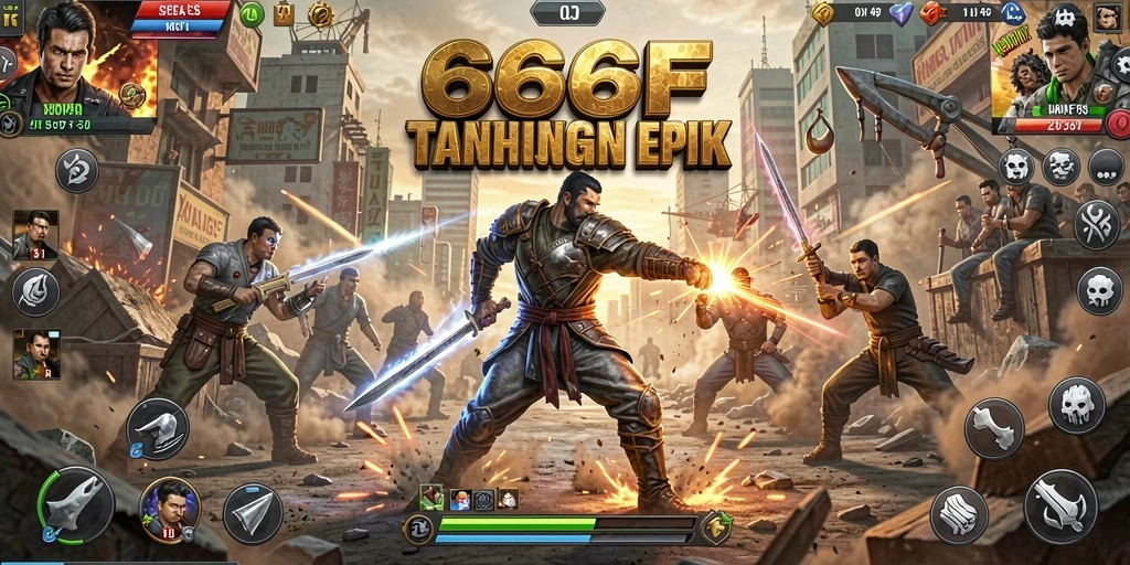 Gameplay menegangkan dalam pertarungan epik 666F dengan grafis menawan.