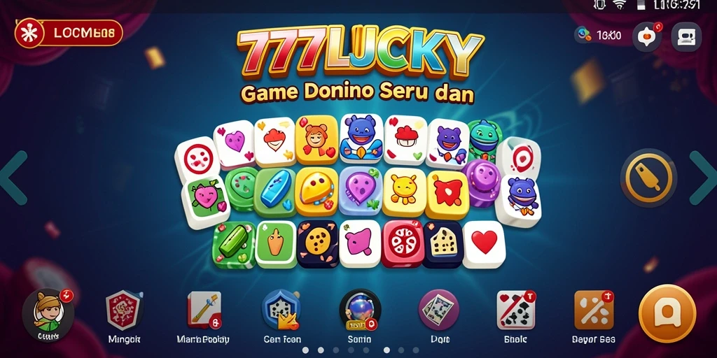 Screenshot gameplay 777LUCKY saat bermain Domino secara multiplayer.