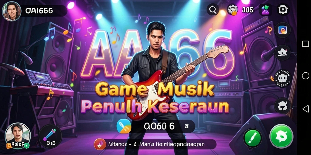 Gameplay seru AA666 dengan berbagai lagu musik yang mendebarkan.