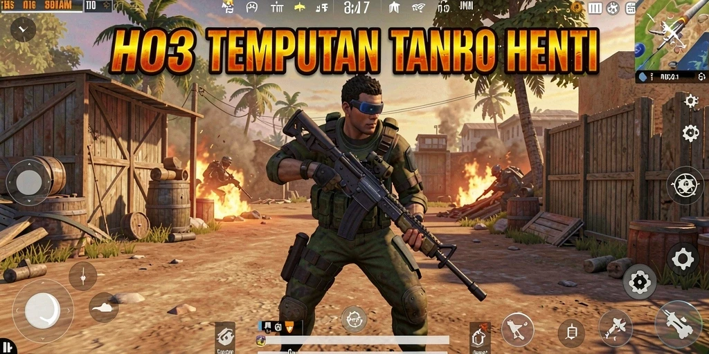 Tampilan gameplay intens di arena HO3 Battle Royale.