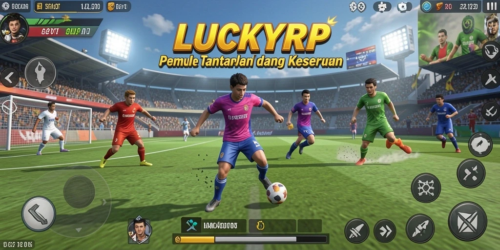 Gameplay LUCKYRP menunjukkan aksi olahraga yang mendebarkan.