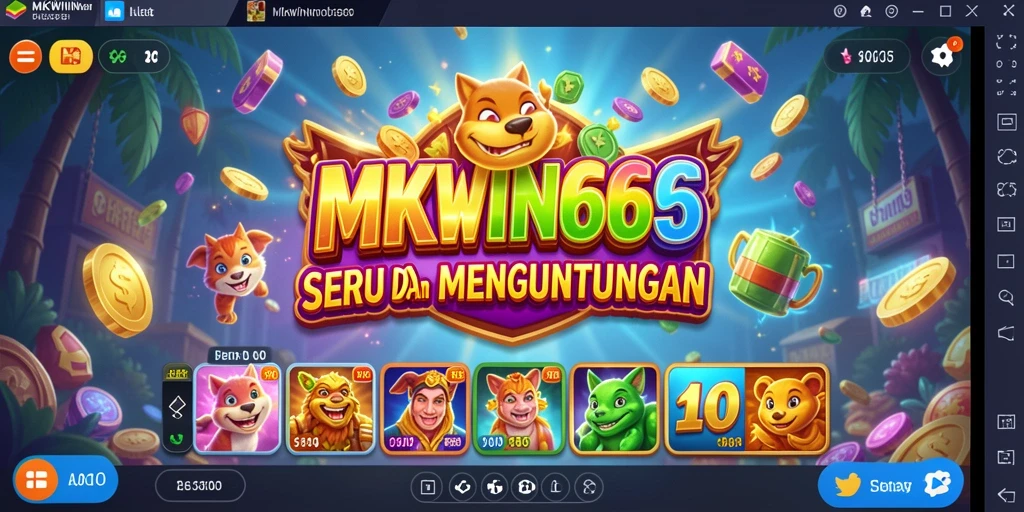 Tangkapan layar utama MKWIN666 menampilkan gameplay slot yang menarik.