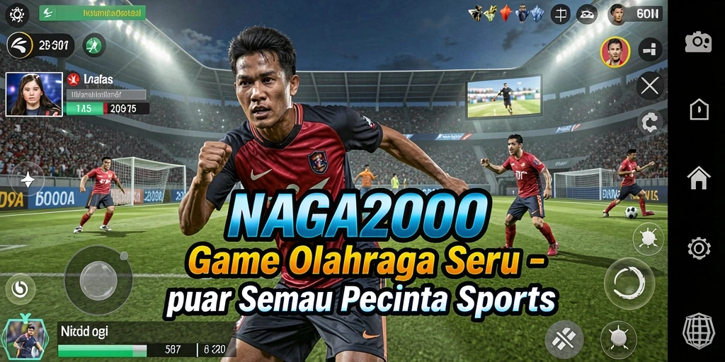 Tampilan gameplay NAGA2000 yang mendebarkan saat pertandingan olahraga.