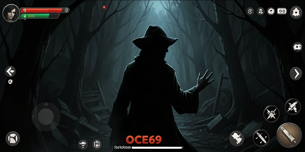 Screenshot OCE69 menunjukkan suasana mencekam dalam gameplay.