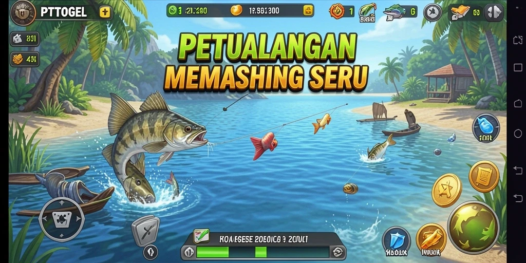 Gameplay seru dan mendebarkan di dunia memancing yang indah.