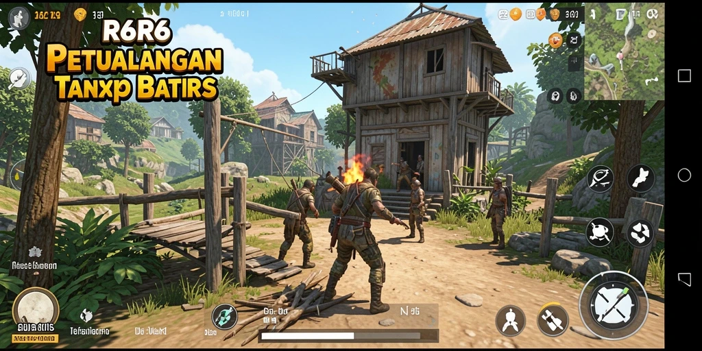 Screenshot gameplay R6R6 menampilkan petualangan eksplorasi dunia terbuka yang mendebarkan.