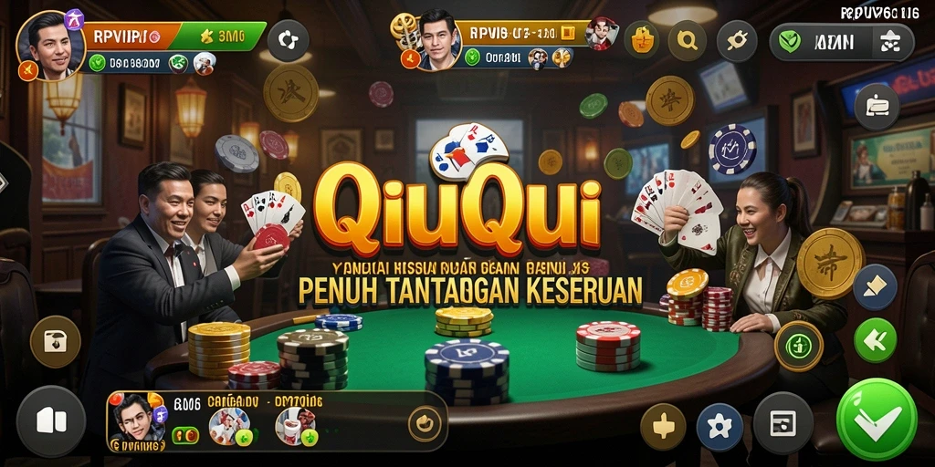 Screenshot RPVIP6 menampilkan gameplay seru QiuQiu di ponsel.
