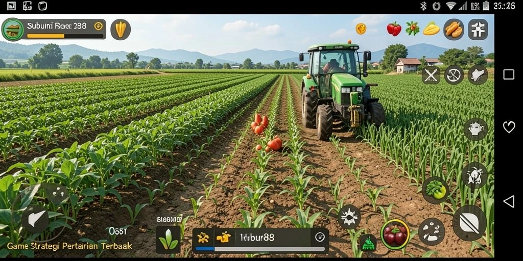 Menampilkan gameplay pertanian yang seru dan interaktif.