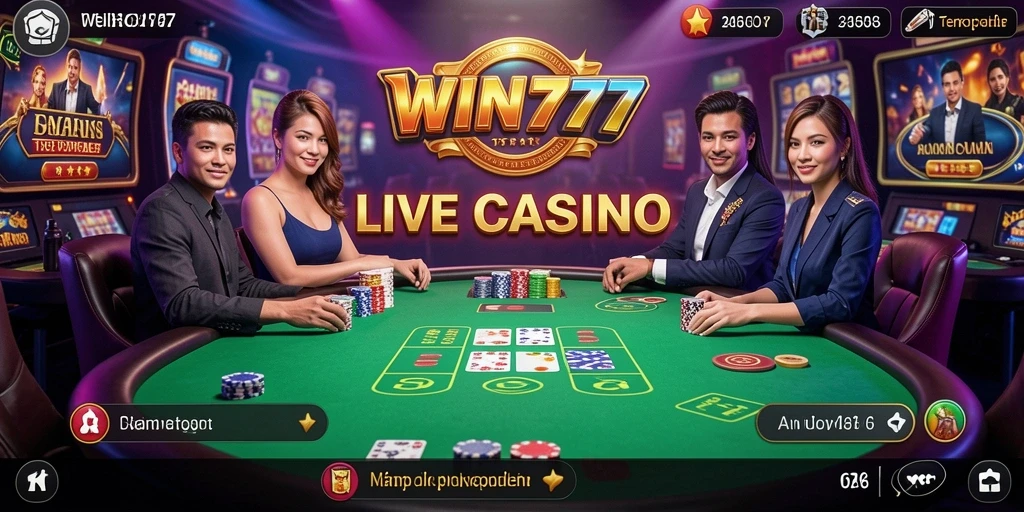 Tampilan menarik dari permainan Live Casino WIN777 yang seru.